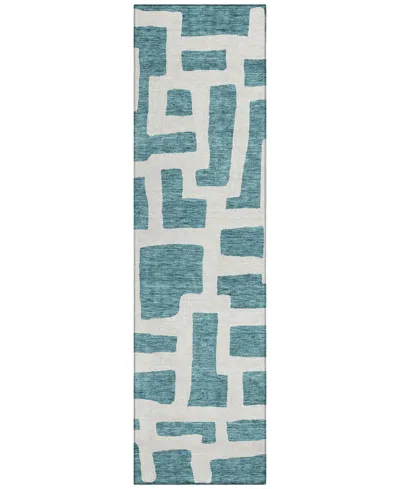 Addison Chantille Machine Washable Acn903 2'3"x7'6" Runner Area Rug In Teal