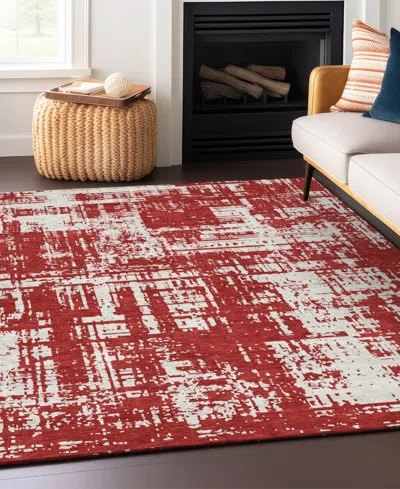 Addison Chantille Machine Washable Acn895 2'6"x3'10" Area Rug In Red