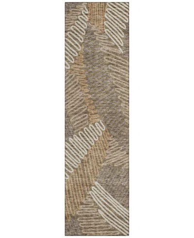 Addison Chantille Machine Washable Acn904 2'3"x7'6" Runner Area Rug In Brown