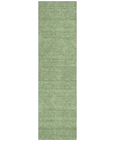Addison Chantille Machine Washable Acn910 2'3"x7'6" Runner Area Rug In Green