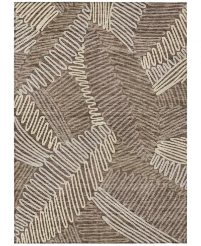 Addison Chantille Machine Washable Acn904 2'6"x3'10" Area Rug In Chocolate