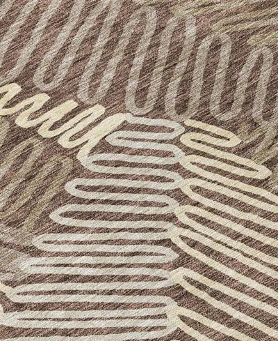 Addison Chantille Machine Washable Acn904 2'6"x3'10" Area Rug In Chocolate