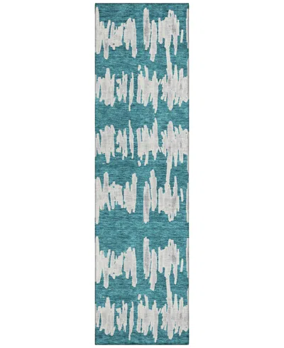 Addison Chantille Machine Washable Acn905 2'3"x7'6" Runner Area Rug In Teal