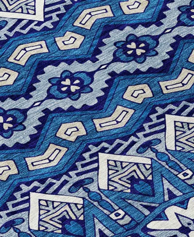 Addison Chantille Machine Washable Acn909 2'3"x7'6" Runner Area Rug In Navy