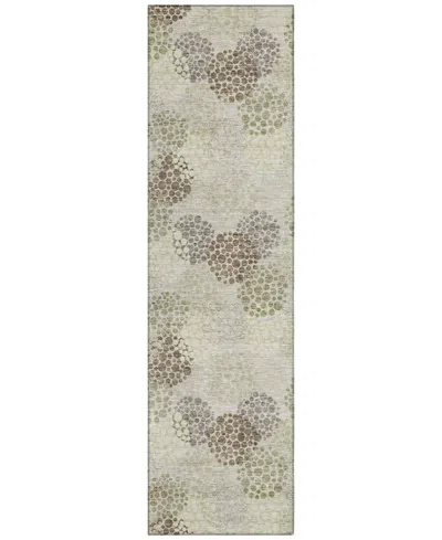 Addison Chantille Machine Washable Acn908 2'3"x7'6" Runner Area Rug In Beige