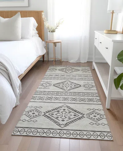 Addison Chantille Machine Washable Acn901 2'3"x7'6" Runner Area Rug In Beige