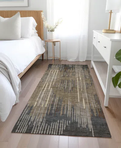 Addison Chantille Machine Washable Acn893 2'3"x7'6" Runner Area Rug In Taupe