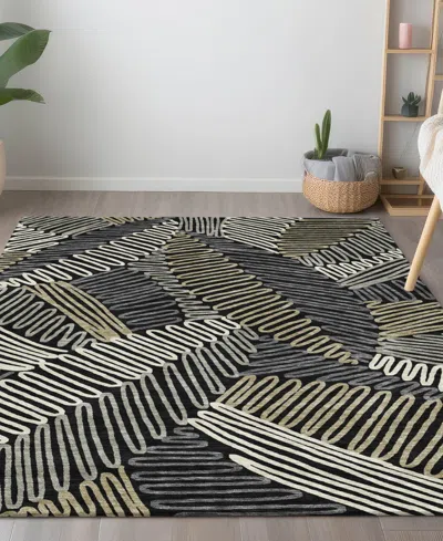 Addison Chantille Machine Washable Acn904 8'x10' Area Rug In Black