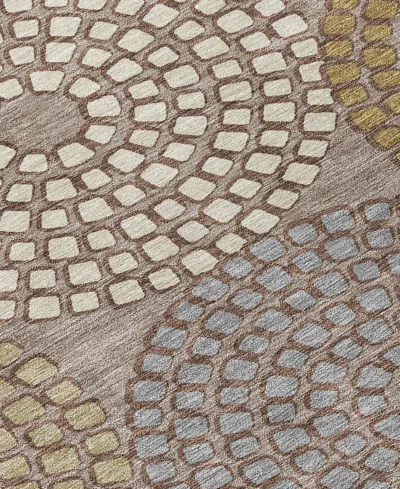 Addison Chantille Machine Washable Acn882 2'3"x7'6" Runner Area Rug In Taupe