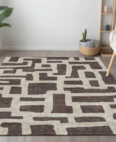 Addison Chantille Machine Washable Acn903 5'x7'6" Area Rug In Cocoa