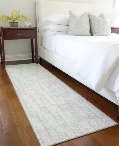 Addison Chantille Machine Washable Acn906 2'3"x7'6" Runner Area Rug In Ivory