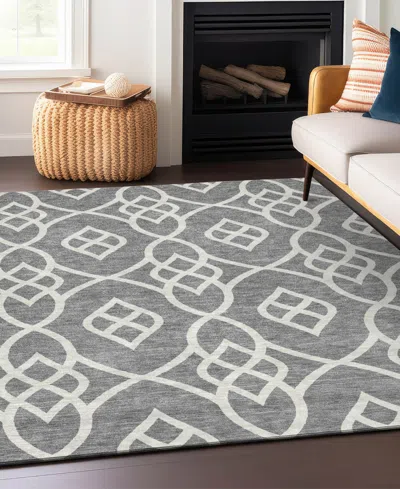 Addison Chantille Machine Washable Acn884 2'6"x3'10" Area Rug In Gray