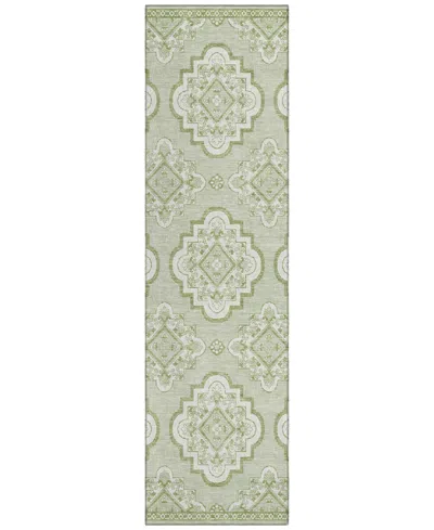 Addison Chantille Machine Washable Acn878 2'3"x7'6" Runner Area Rug In Sage