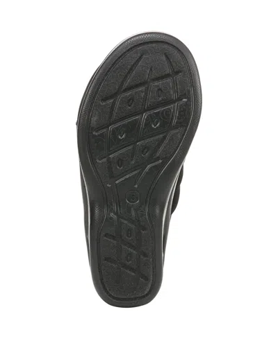 Bzees Women's Serenade Washable Slide Wedge Sandals In Black Fabric