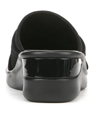 Bzees Women's Serenade Washable Slide Wedge Sandals In Black Fabric