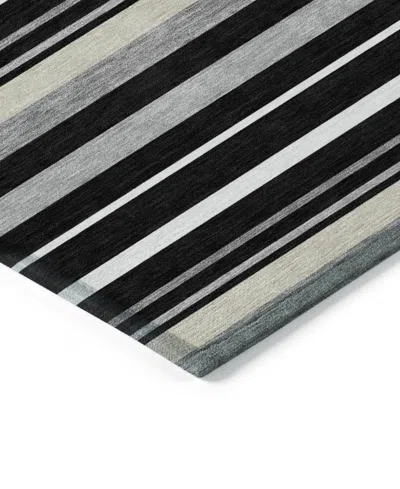 Addison Chantille Machine Washable Acn879 2'3"x7'6" Runner Area Rug In Black