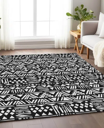 Addison Chantille Machine Washable Acn907 2'6"x3'10" Area Rug In Black