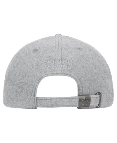 Scotch & Soda Men's Wool Adjustable Cap In Medium Gray