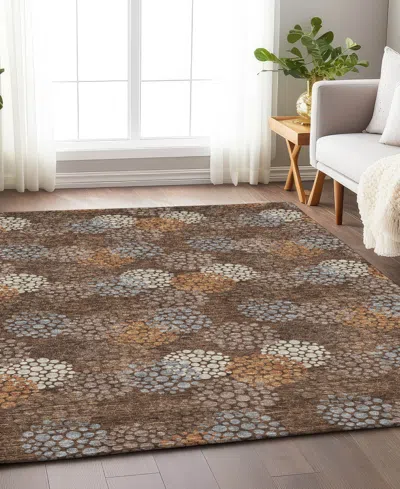 Addison Chantille Machine Washable Acn908 9'x12' Area Rug In Cocoa