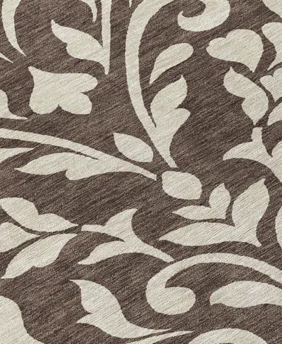 Addison Chantille Machine Washable Acn875 9'x12' Area Rug In Chocolate