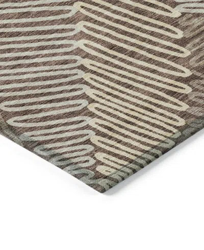 Addison Chantille Machine Washable Acn904 3'x5' Area Rug In Chocolate