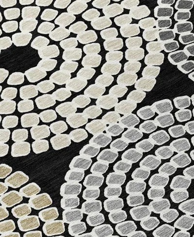 Addison Chantille Machine Washable Acn882 2'3"x7'6" Runner Area Rug In Black