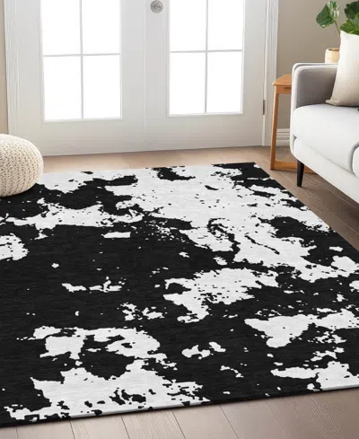 Addison Chantille Machine Washable Acn897 2'6"x3'10" Area Rug In Black