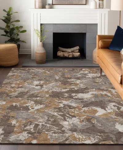 Addison Chantille Machine Washable Acn885 2'6"x3'10" Area Rug In Brown