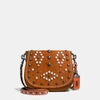 COACH Western Rivets Saddle Bag 17 in Suede,56563