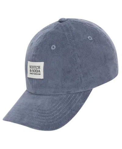 Scotch & Soda Men's Corduroy Adjustable Cap In Medium Blue