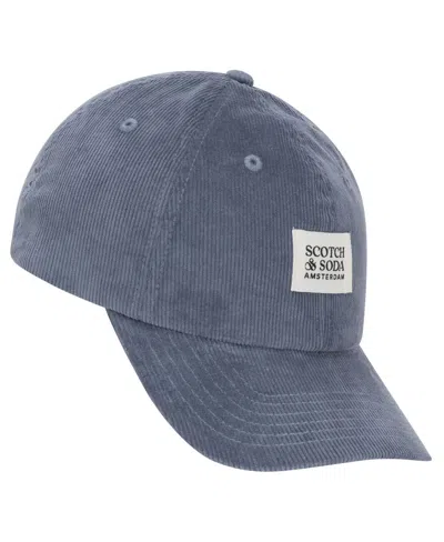 Scotch & Soda Men's Corduroy Adjustable Cap In Medium Blue