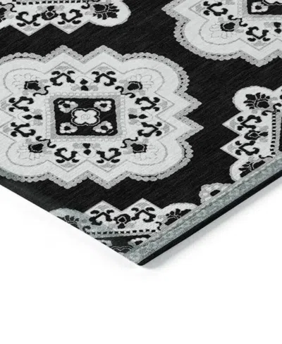Addison Chantille Machine Washable Acn878 9'x12' Area Rug In Black