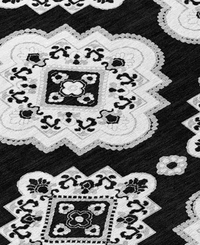Addison Chantille Machine Washable Acn878 9'x12' Area Rug In Black