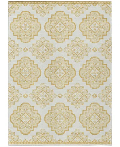 Addison Chantille Machine Washable Acn878 2'6"x3'10" Area Rug In Gold