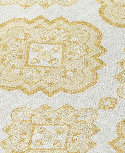 Addison Chantille Machine Washable Acn878 2'6"x3'10" Area Rug In Gold
