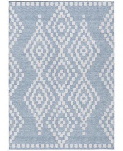 Addison Chantille Machine Washable Acn891 5'x7'6" Area Rug In Denim