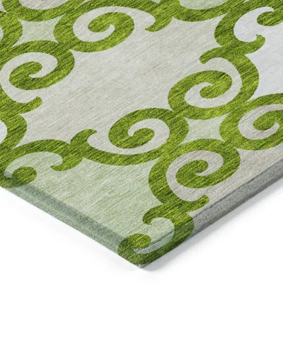Addison Chantille Machine Washable Acn883 8'x10' Area Rug In Lime
