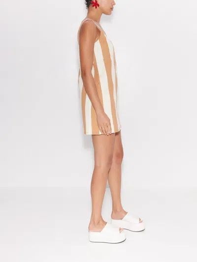 Simon Miller Sahara Striped Denim Dress In Tan Stripe In Neutrals