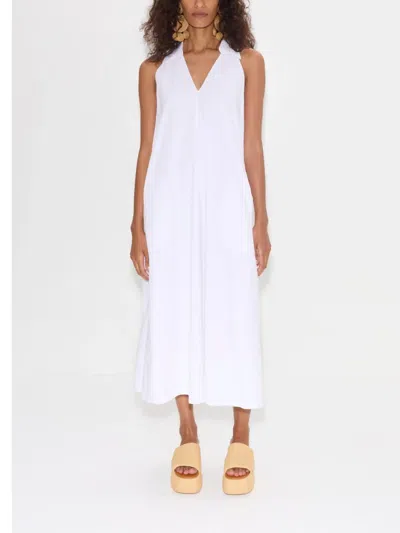 Simon Miller Nava Poplin Midi Dress In White