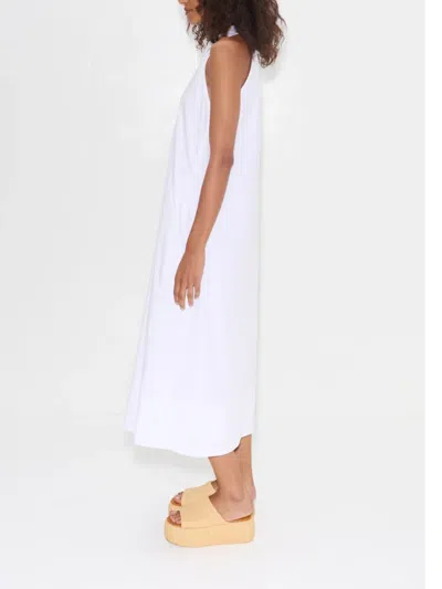 Simon Miller Nava Poplin Midi Dress In White
