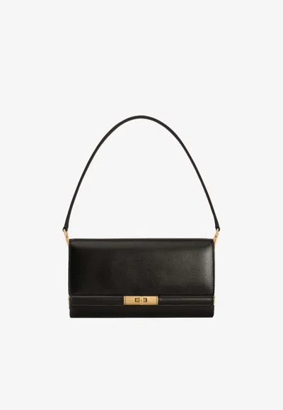 Dolce & Gabbana Marlene Grained Leather Clutch Bag In Black