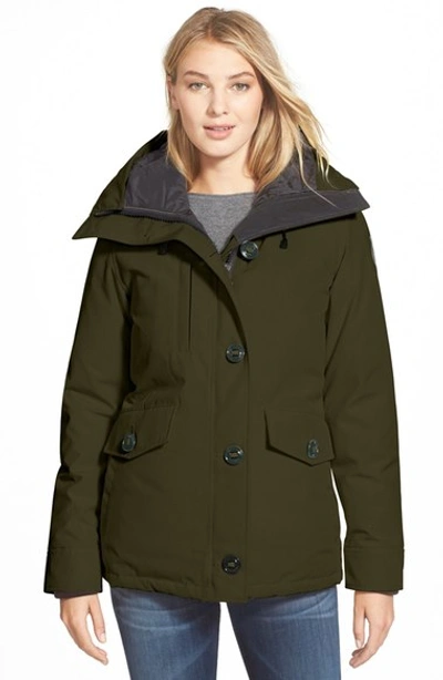 Canada Goose 'rideau' Slim Fit Down Parka In Military Green