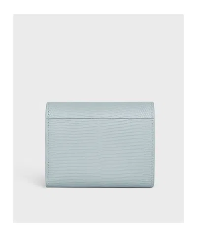 Celine Small Flip Wallet In Green