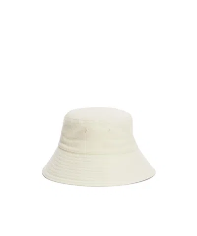 Jil Sander Organic Cotton Canvas Bucket Hat In White
