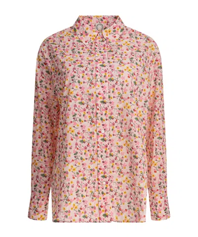 Ines De La Fressange Floral Pattern Long-sleeve Shirt In Pink