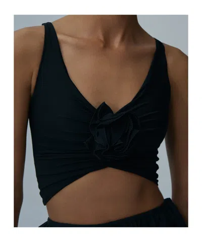 Magda Butrym Women's Top With Flower Top In Black