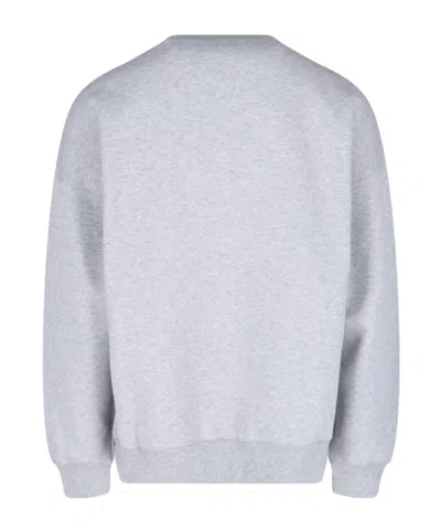 Gucci Logo Crewneck Sweatshirt In Gray