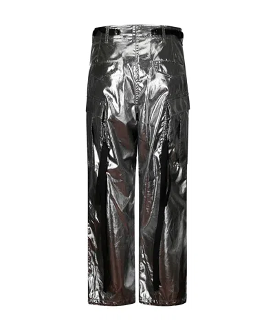 Junya Watanabe Metallic Effect Pants In Black