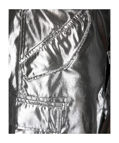 Junya Watanabe Metallic Effect Pants In Black