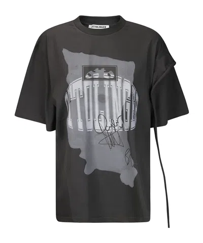 Ottolinger Deconstructed Oversized T-shirt In Black